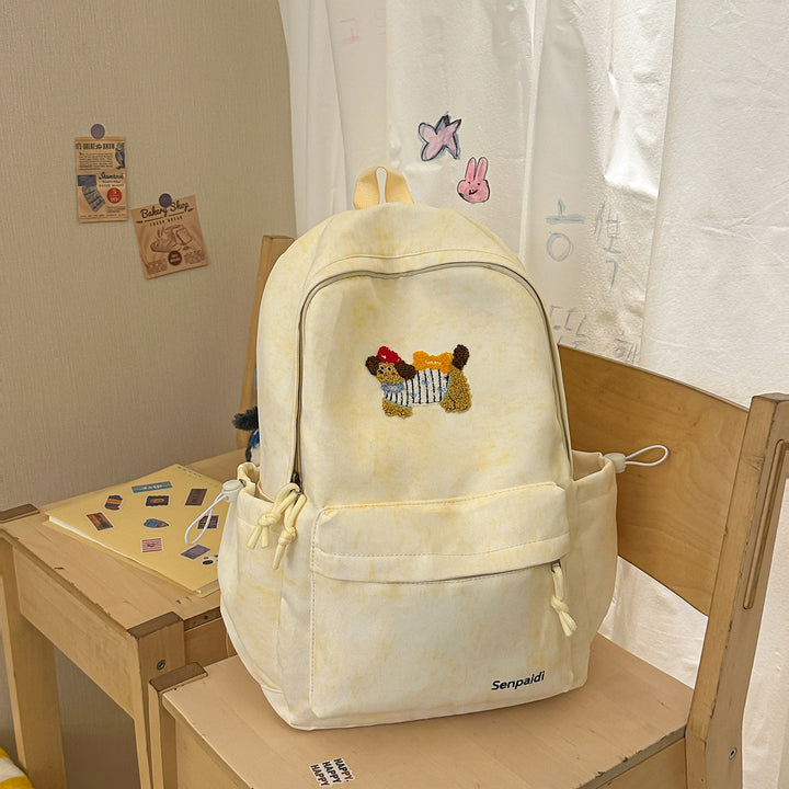 Playful Embroidered Backpack
