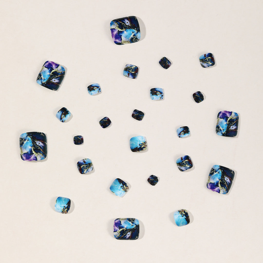 Artistic 3D Marble Effect Nail Art Bowlift