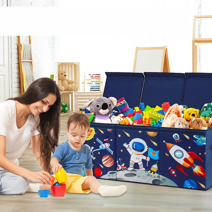 Robust storage chest with removable lid and carrying handles Bowlift
