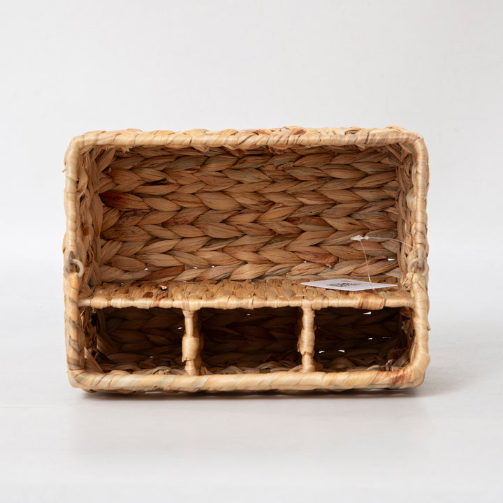 Handcrafted storage basket with embellished structure
