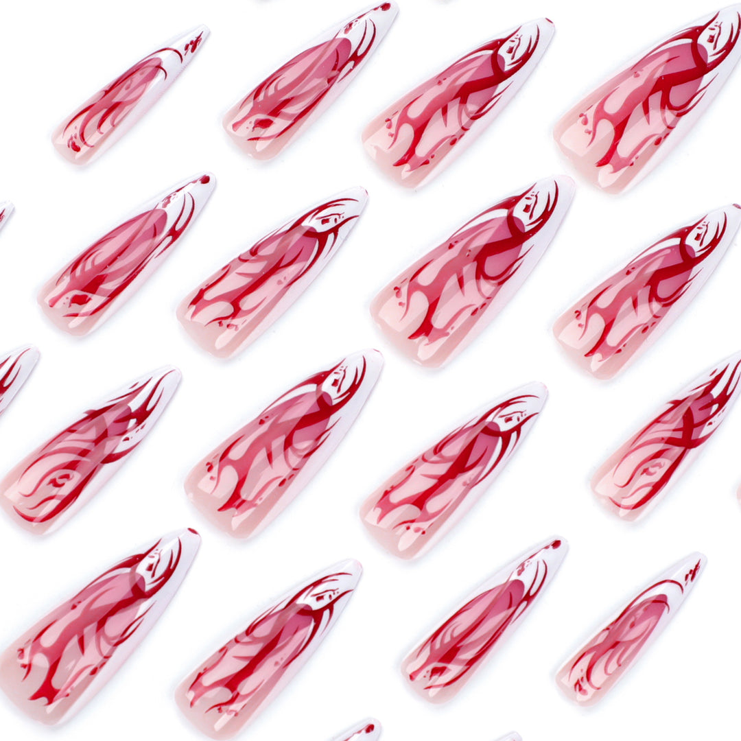 Artful stiletto nails with artistic gradient Bowlift