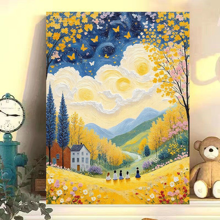Scenic Autumn Landscape Canvas Art Print Bowlift