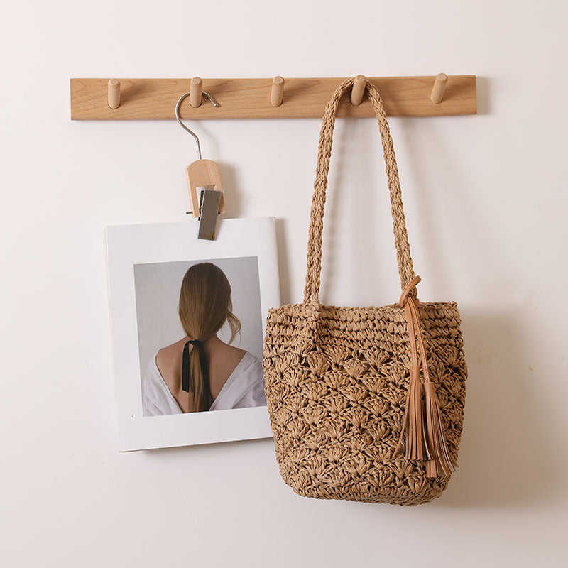 Hand-knotted macrame shoulder bag Bowlift