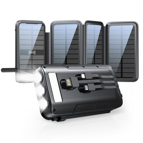 Solar Powerbank with Integrated Flashlight Bowlift