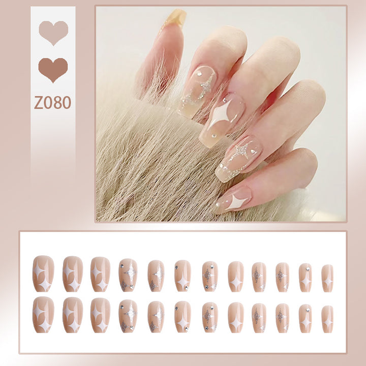 Creative Nail Art Set with Elegant Glitter Design Bowlift