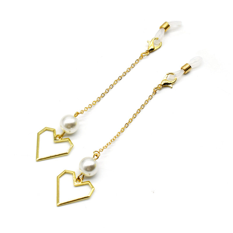 Heart-Shaped Geometric Elegance Eyewear Chain Bowlift