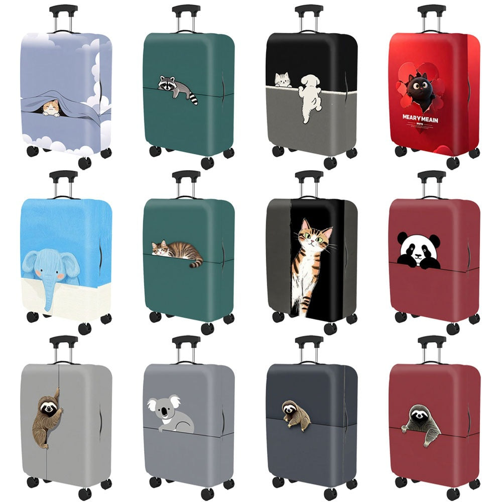 Artistic Cat-Themed Hard Shell Suitcase Bowlift