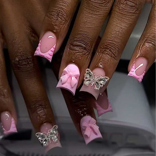 Decorative Butterfly-Inspired Nail Enhancements Bowlift