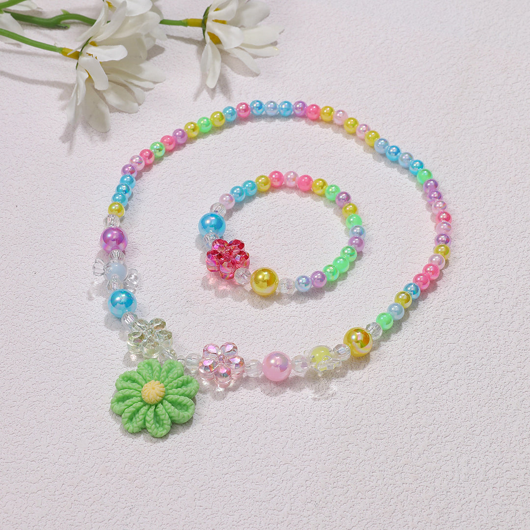 Playful jewelry set with flower pendant Bowlift