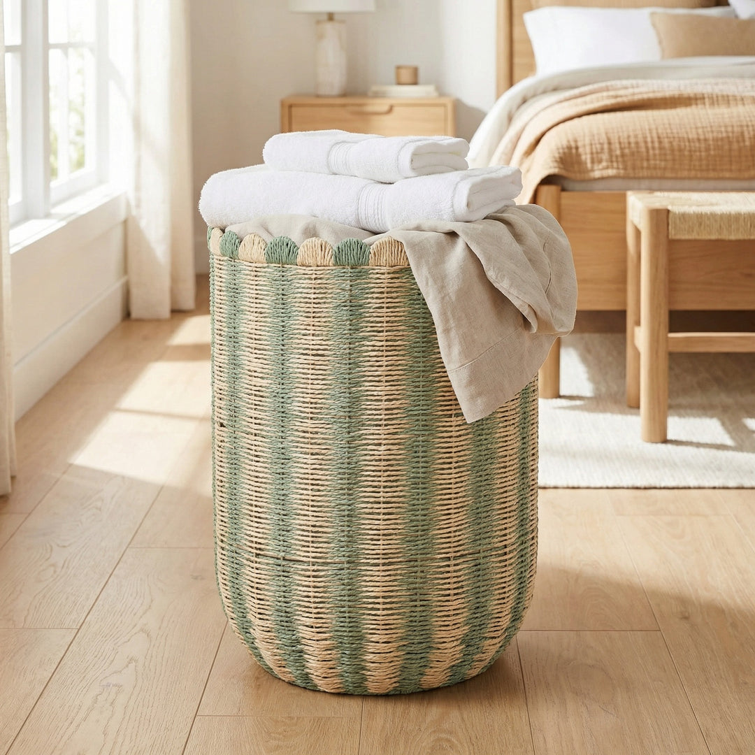 Decorative Woven Floor Basket Bowlift