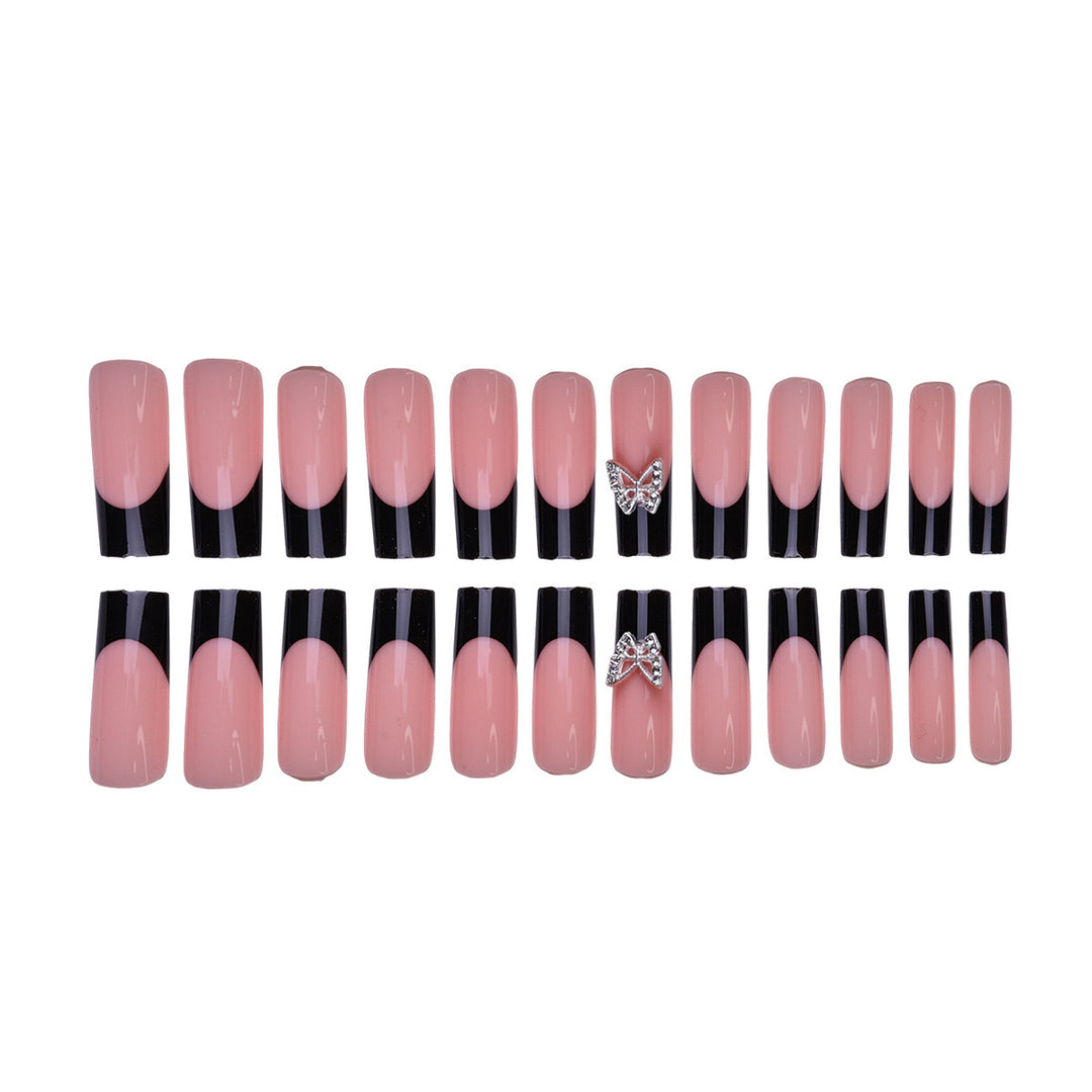 Acrylic nail set with elegant butterfly accents Bowlift