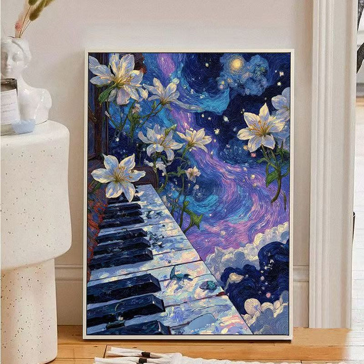 Fantasy Landscape Piano Canvas Art Print Bowlift