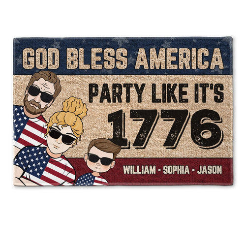 American Flag Themed Doormat