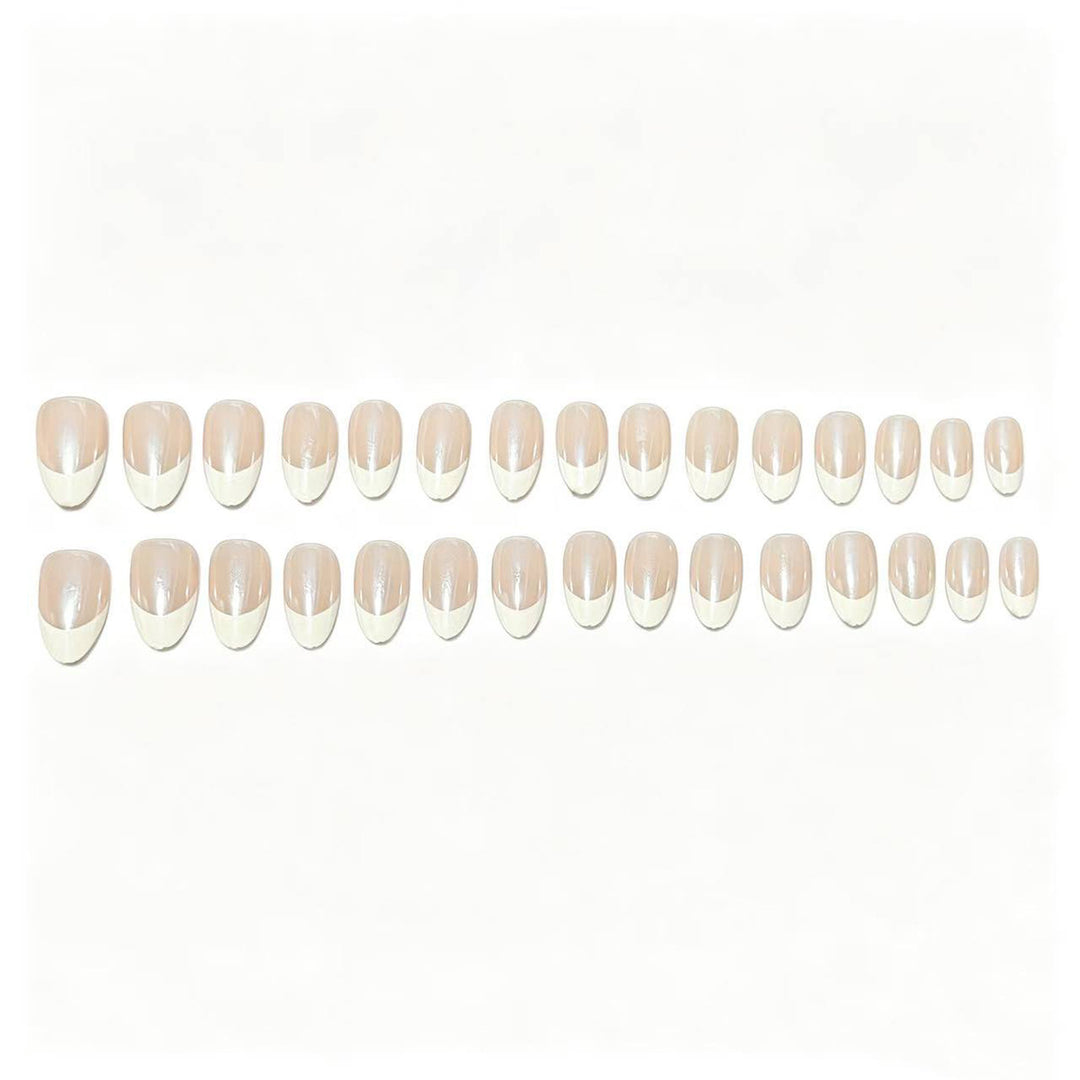 Elegant French Tip Nail Art Set Bowlift