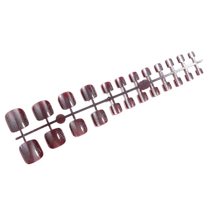 Glittering Press-On Toe Nail Set Bowlift