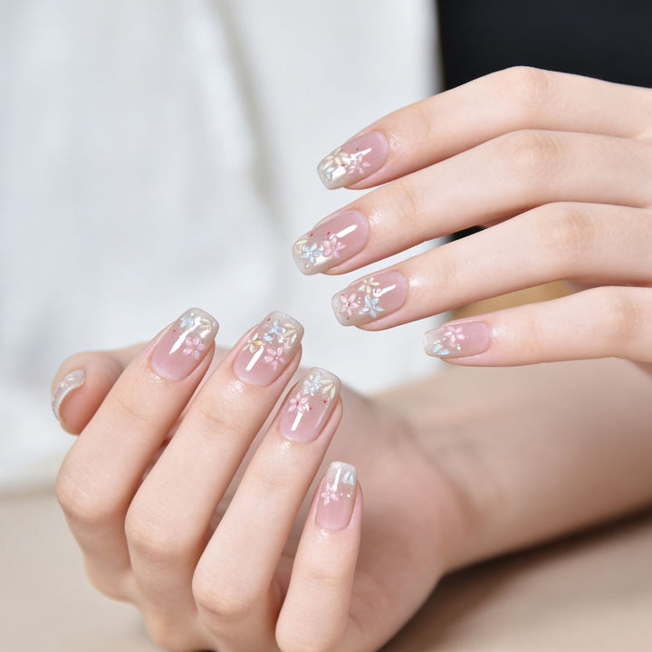Artistic Ocean-Inspired Press-On Nail Design Bowlift