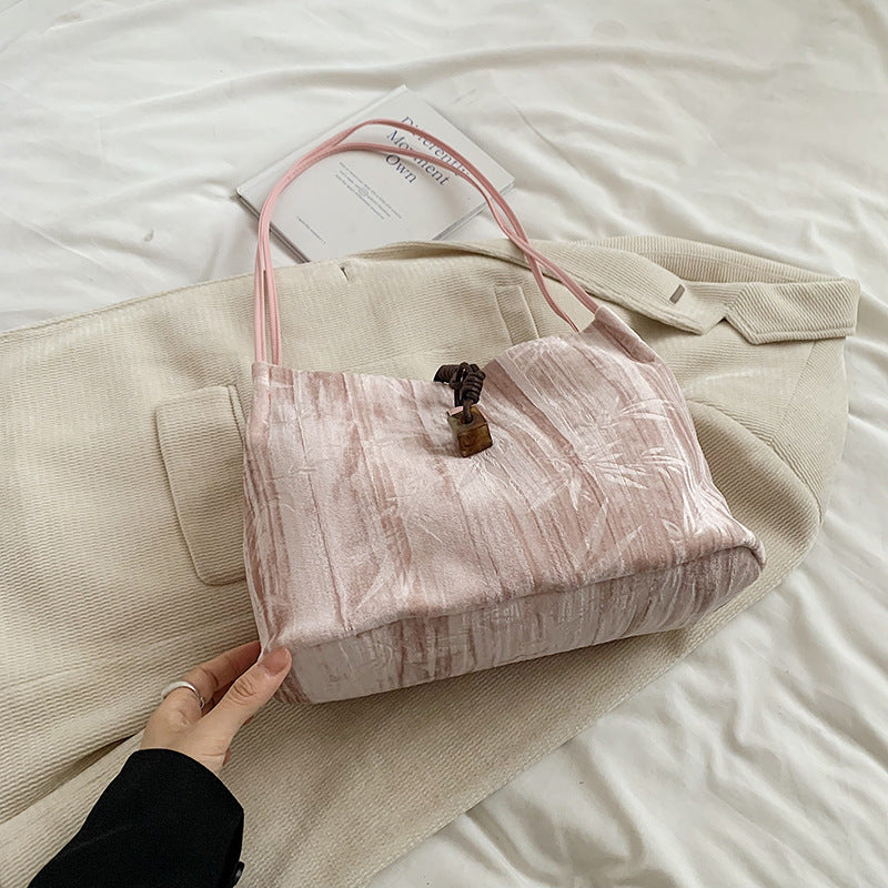 Chic Textured Handheld Tote Bag Bowlift