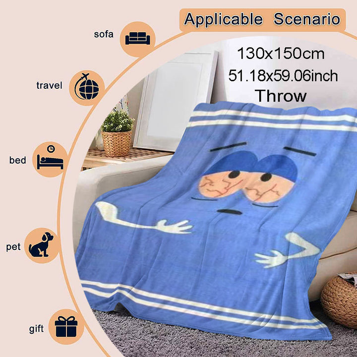 Soft Plush Cartoon-Themed Throw Blanket