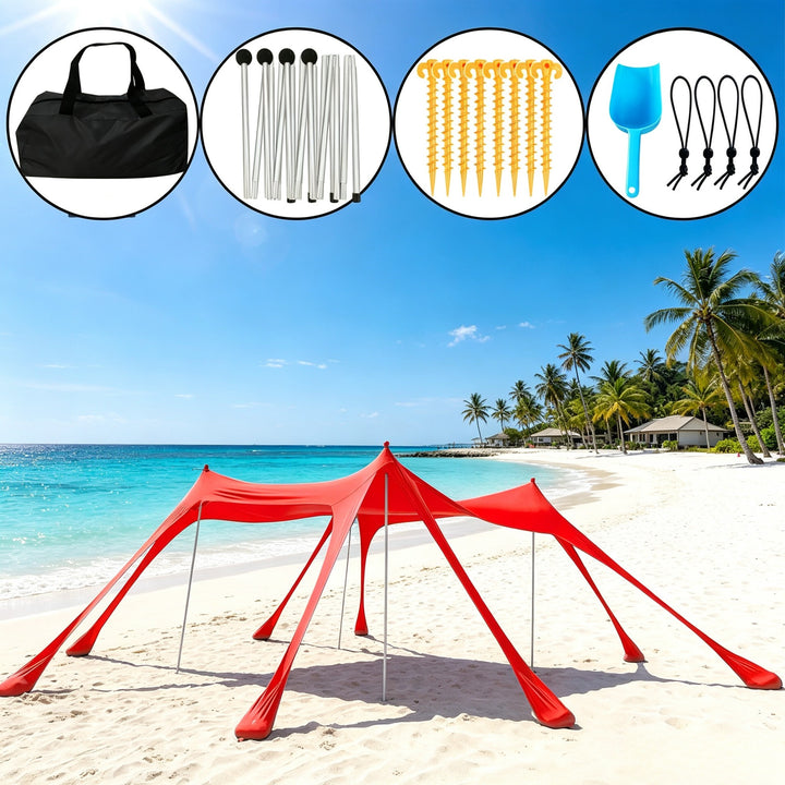 Portable Beach Shade Canopy Bowlift