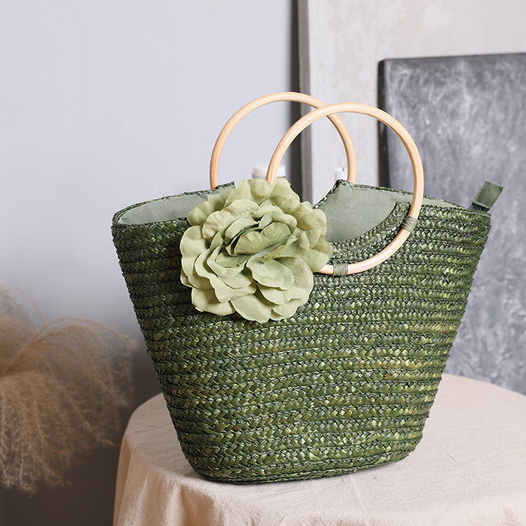 Handbag with Floral Accents Bowlift
