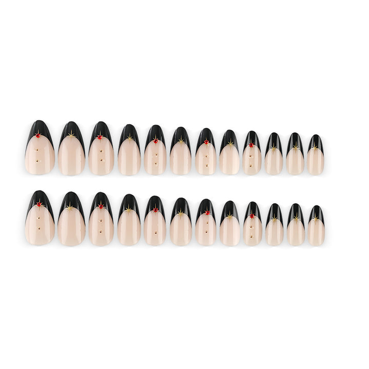 Glamorous artificial nails in stylish stiletto design with golden accents Bowlift
