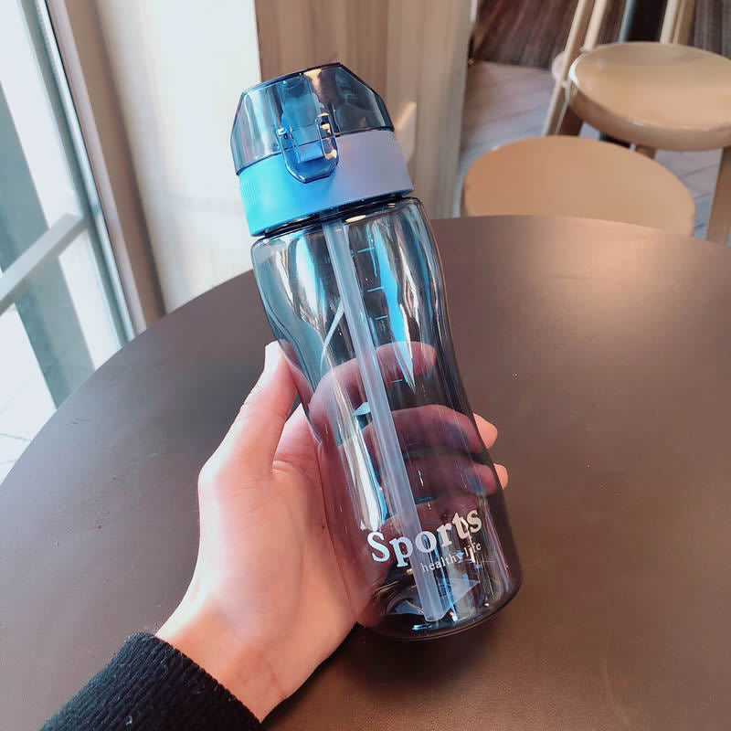 Women Ergonomic Sports Water Bottle with Integrated Straw Function Bowlift
