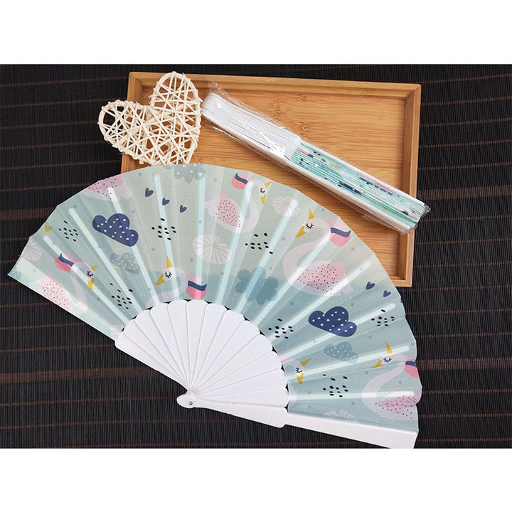 Ladies decorative fan with shimmering shell pattern Bowlift