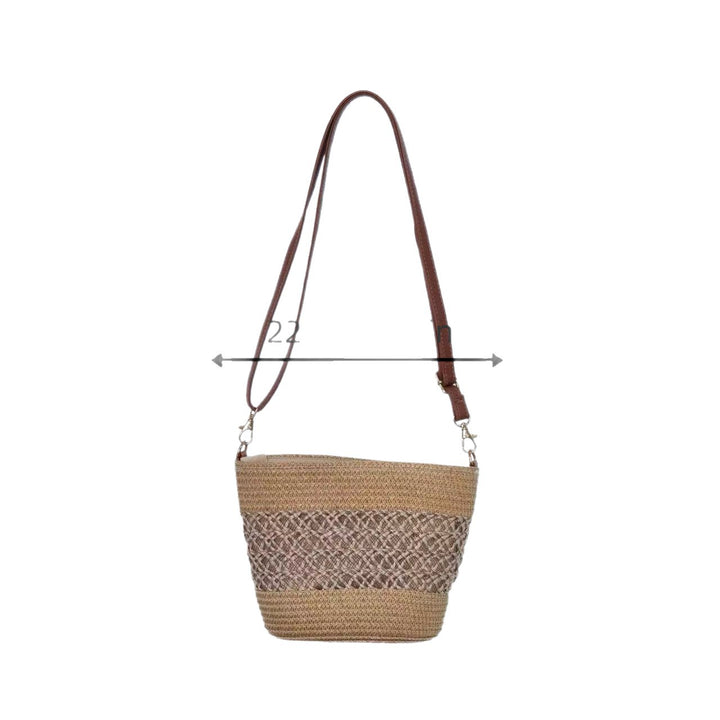 Shoulder bag with refined crochet and leather accents Bowlift