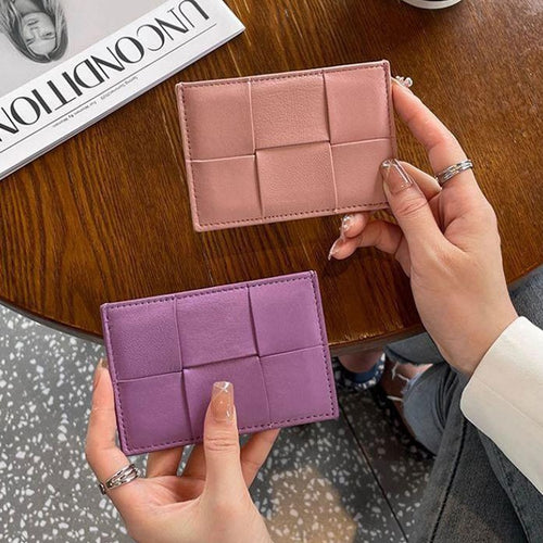 Premium Leather Textured Cardholder Bowlift