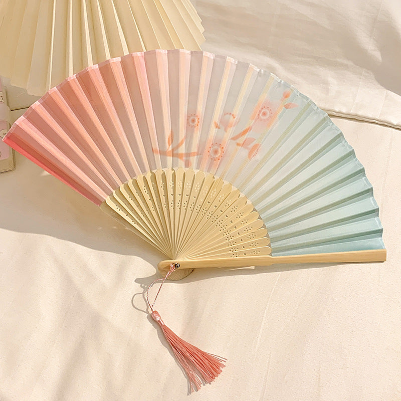 Hand fan made of high-quality paper and bamboo Bowlift