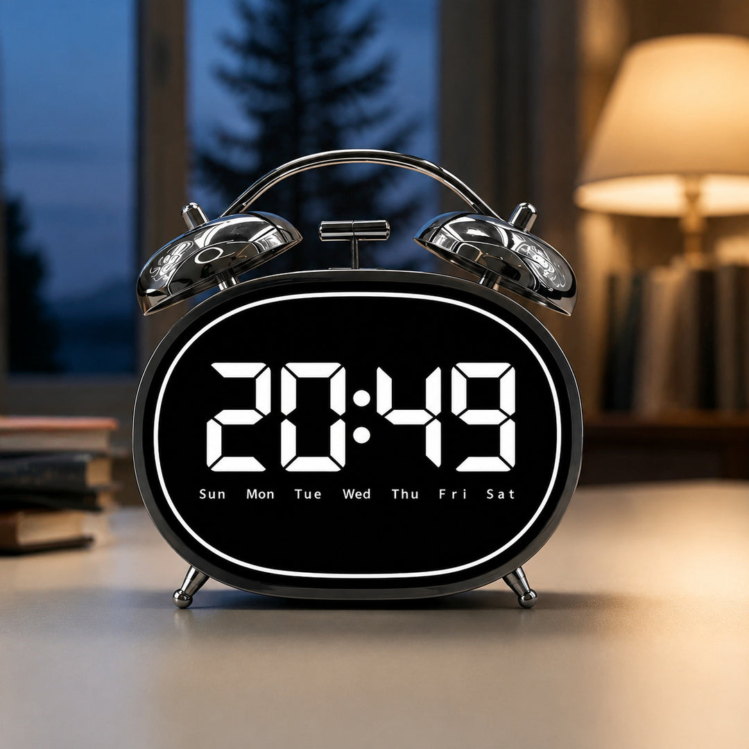 Digital Bluetooth table clock with large digits Bowlift