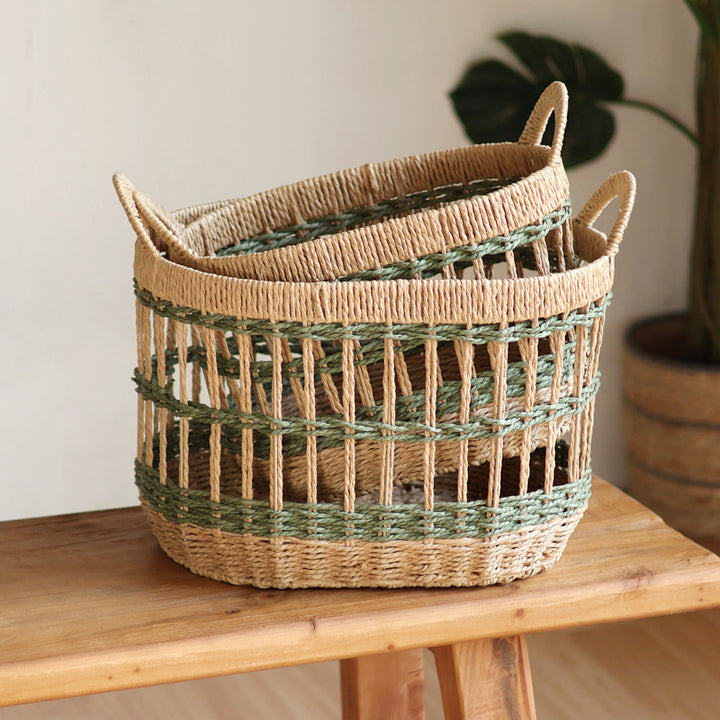 Handcrafted storage basket with natural material Bowlift