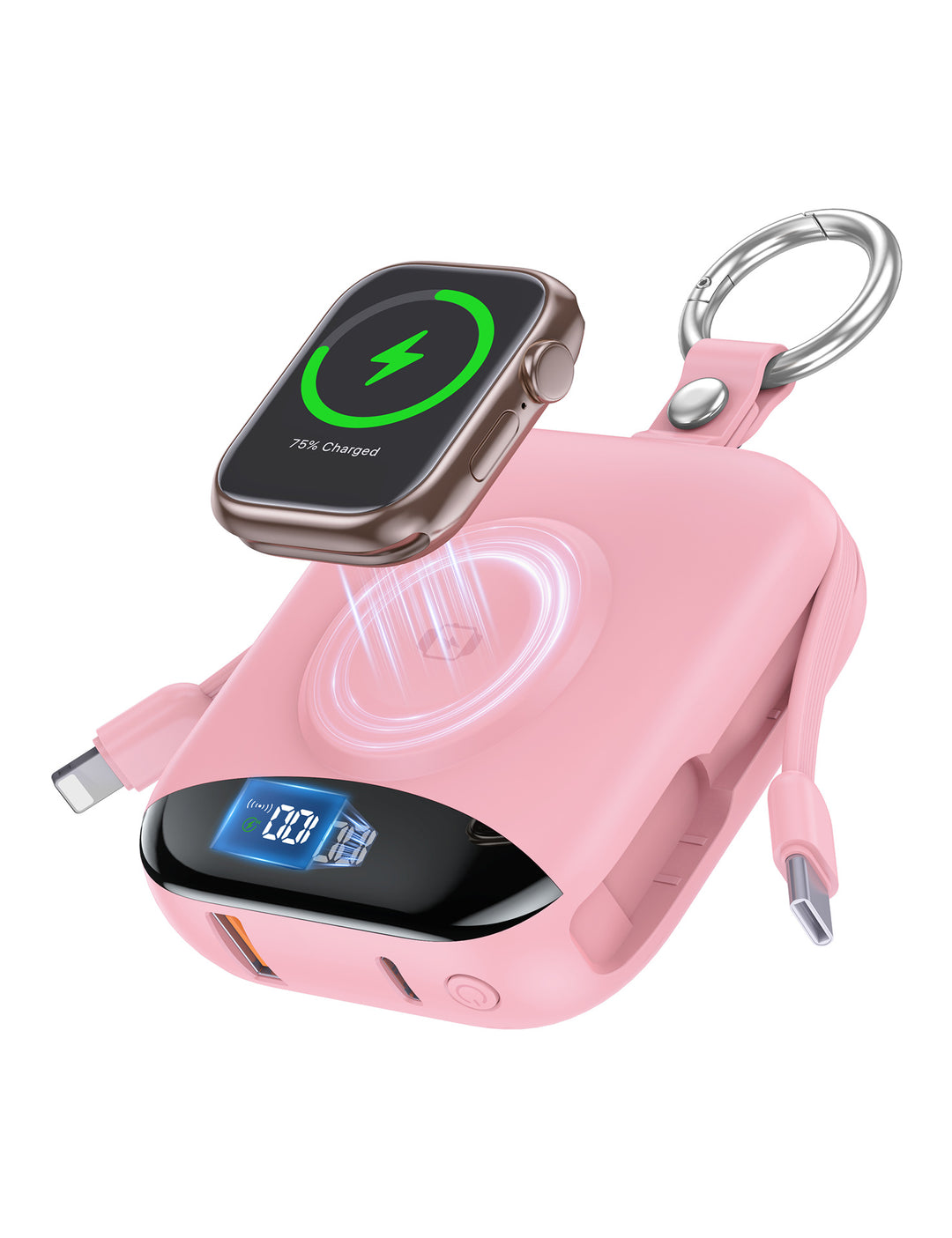 Portable Wireless Power Bank with Integrated LED Display Bowlift