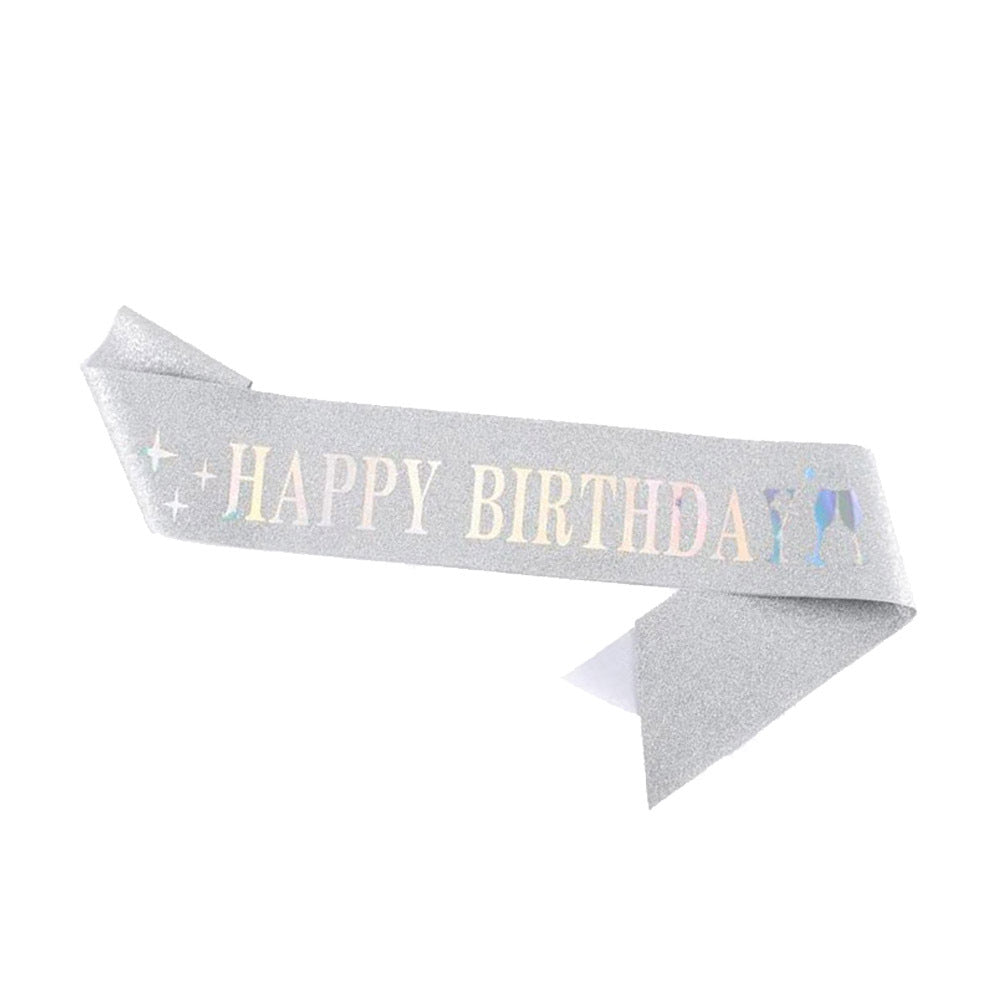 Ladies Glitter Headband with "Happy Birthday" Inscription Bowlift
