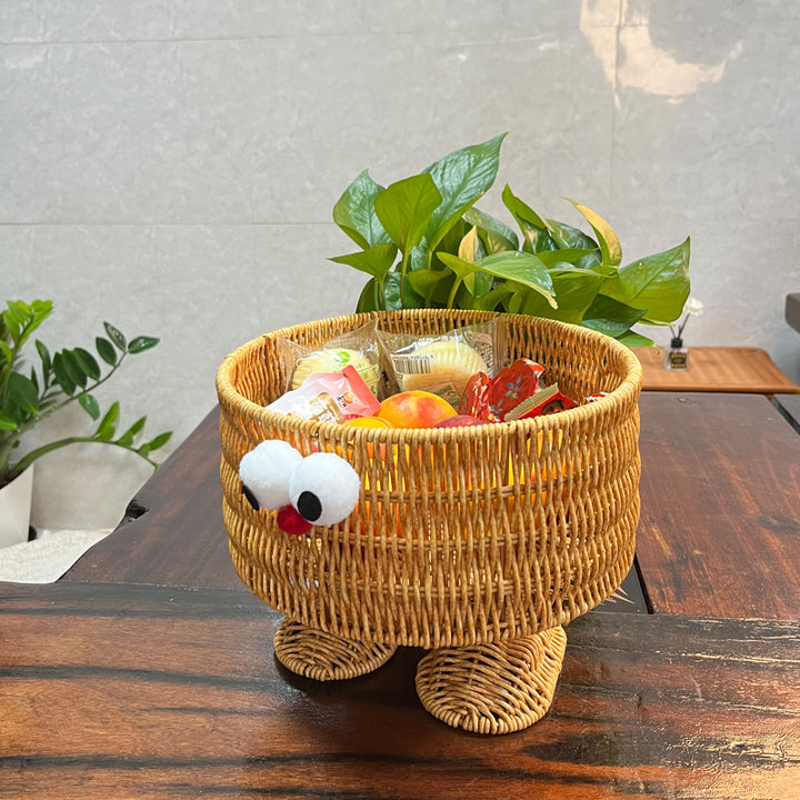 Women Playful Storage Basket with Animal Motif Bowlift