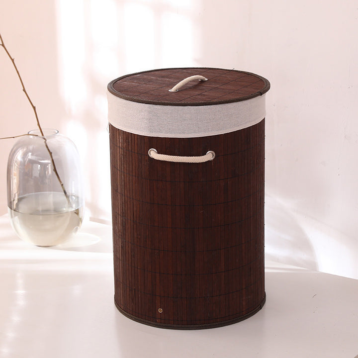 High-quality bamboo laundry container with lid Bowlift