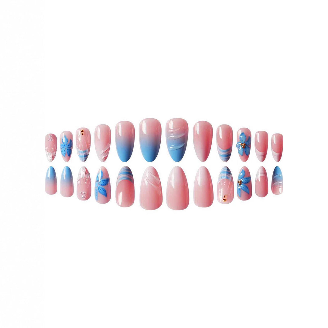 Artistic Ocean-Themed Nail Art Extensions Bowlift
