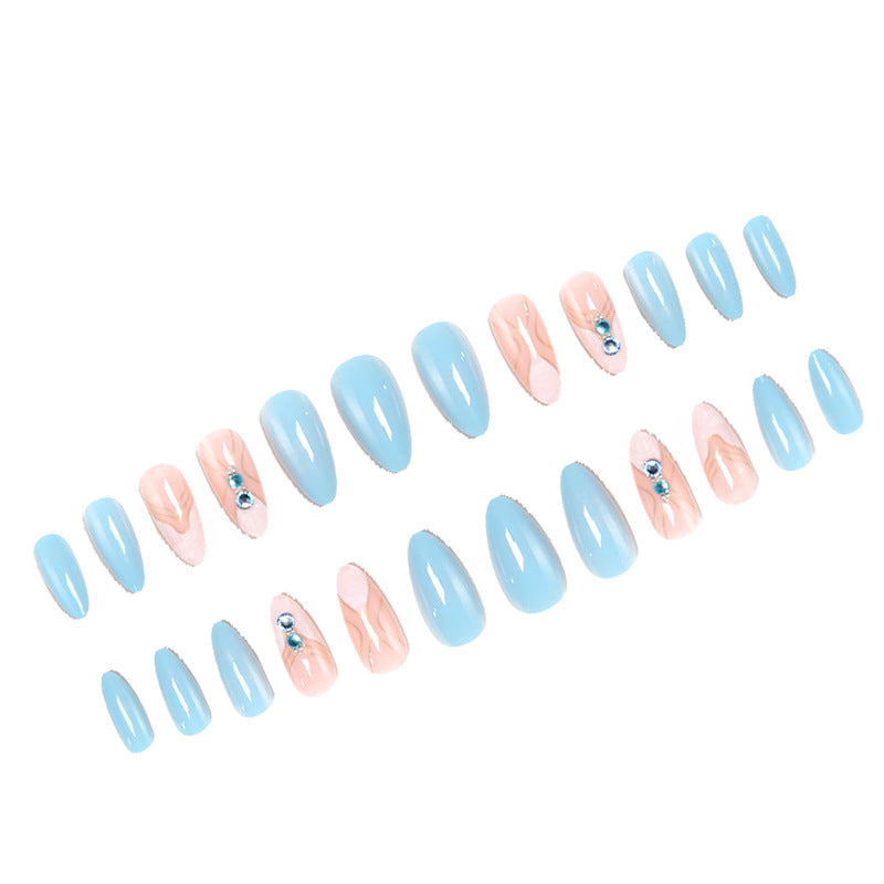 Elegant artificial nails in a modern design with glitter accents Bowlift