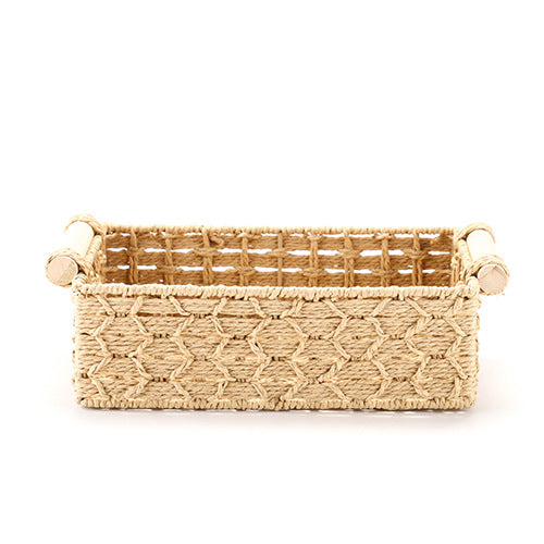 Handwoven Rectangular Storage Basket Bowlift
