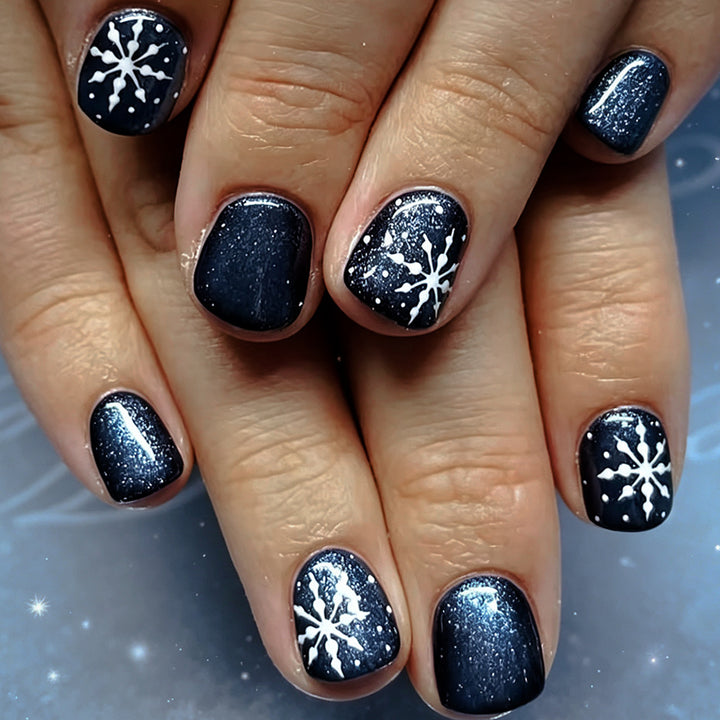 Seasonal Snowflake Nail Art Bowlift