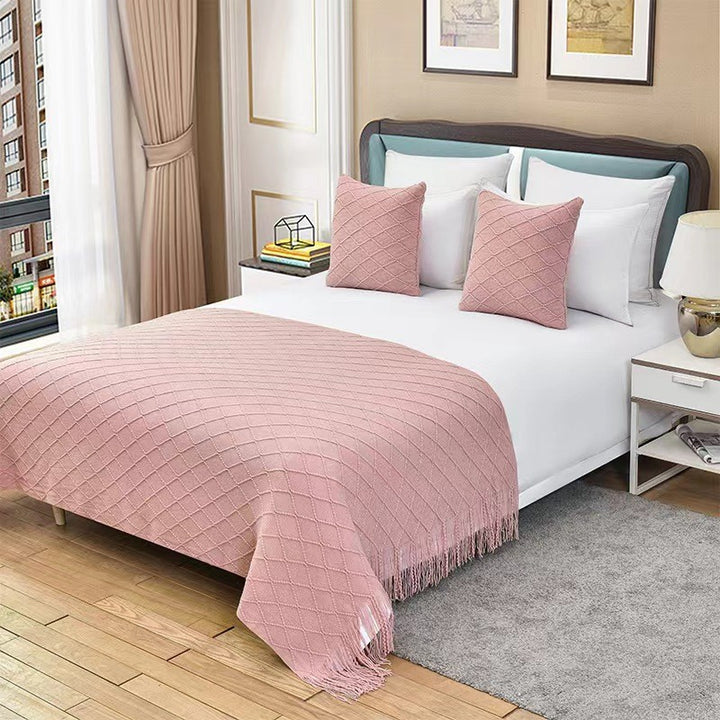 Textured Woven Throw Blanket Bowlift