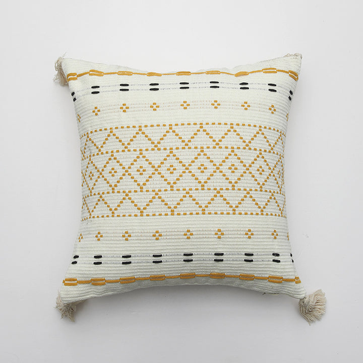 Textured Geometric Design Cushion