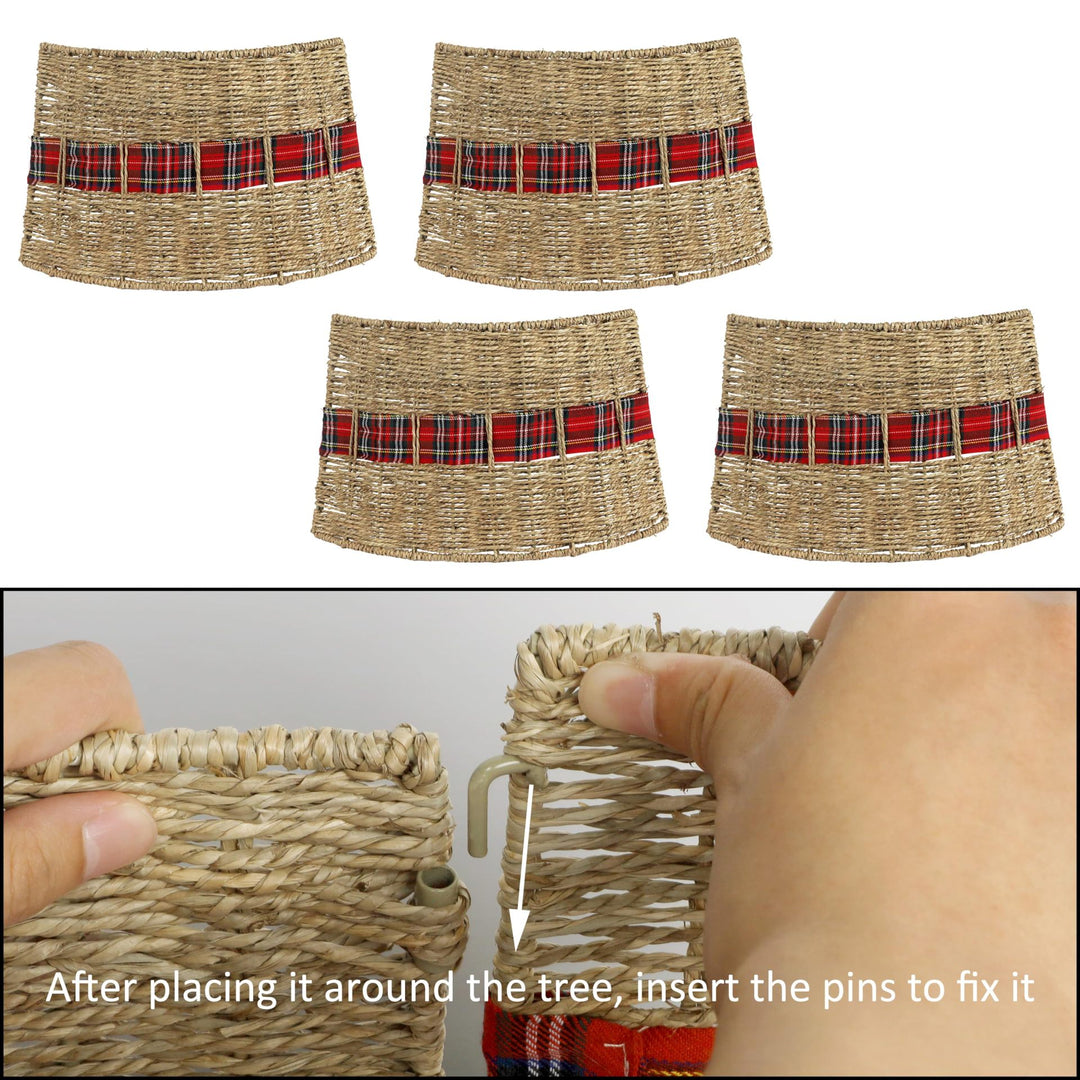 Decorative Christmas tree stand made of wicker Bowlift