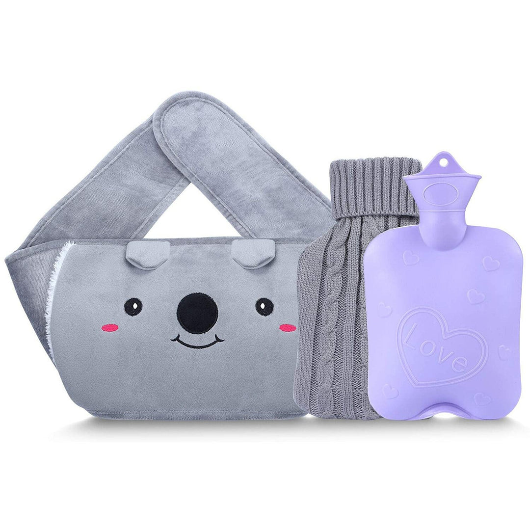 Cute Plush Hot Water Bottle Set Bowlift