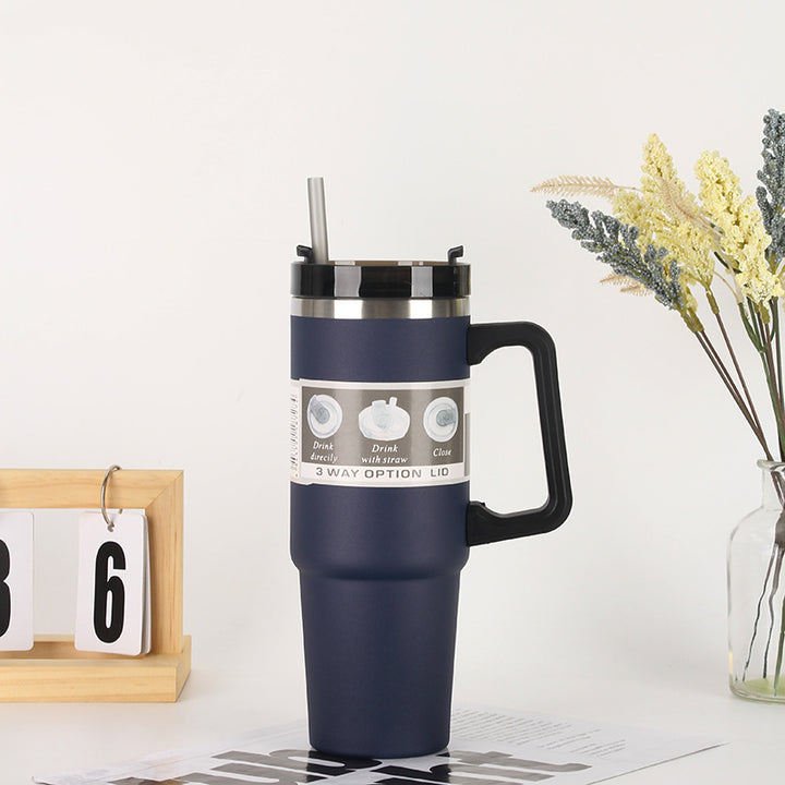 Ladies Insulated Portable Drinking Cup with Straw Bowlift