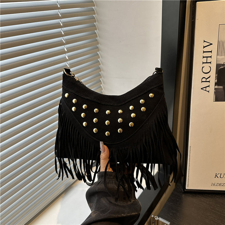Bohemian Fringe Detail Crossbody Bag Bowlift