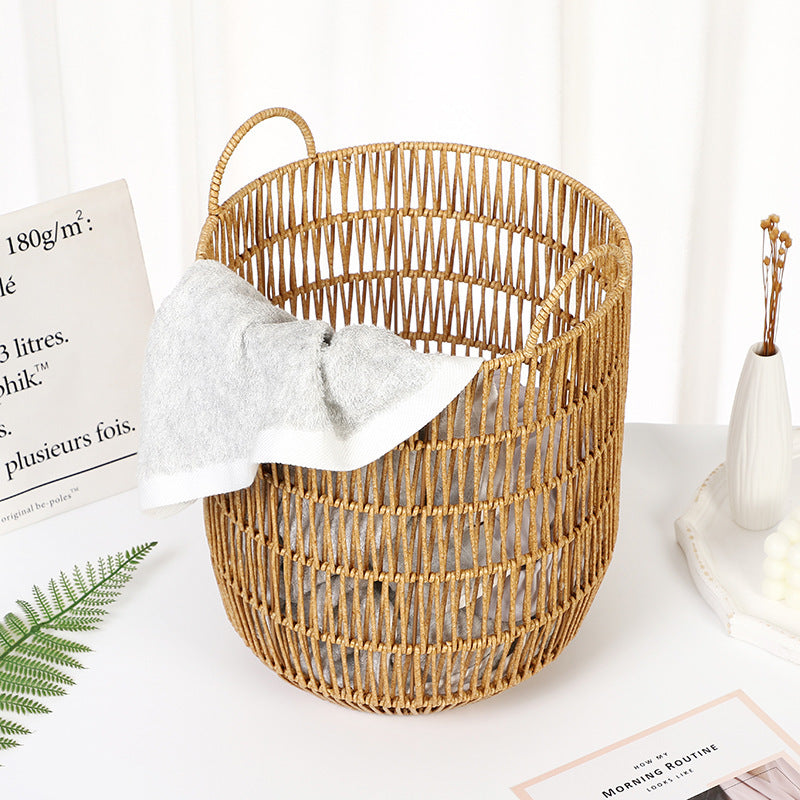 Large Handwoven Storage Basket Bowlift