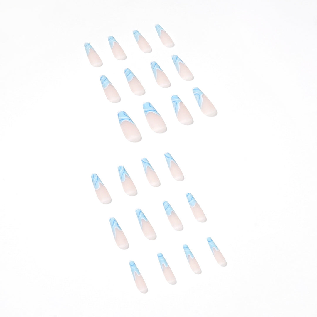 Artificial nail extensions with wave design Bowlift