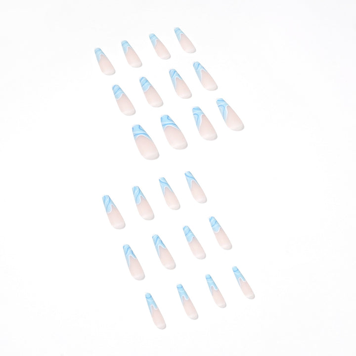 Artificial nail extensions with wave design Bowlift