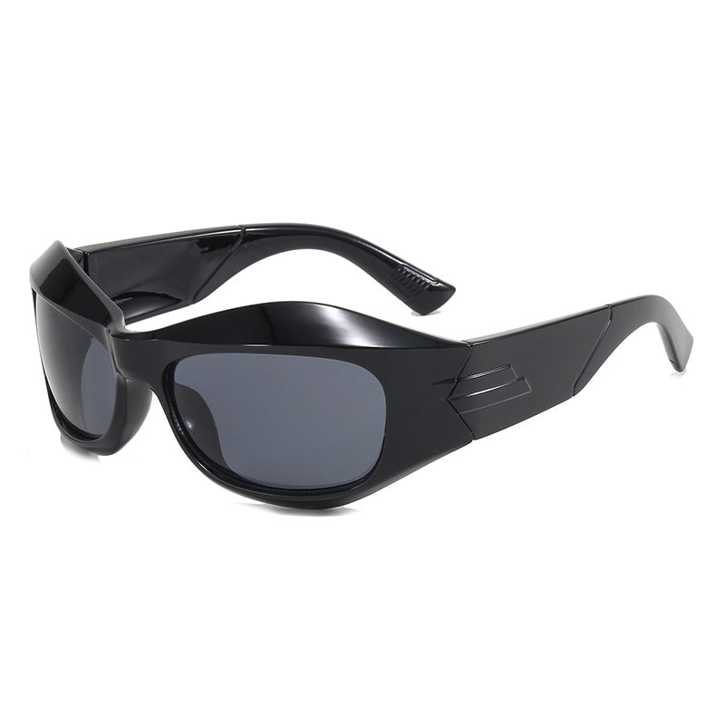 Women Retro Sunglasses in trendy Shield design Bowlift
